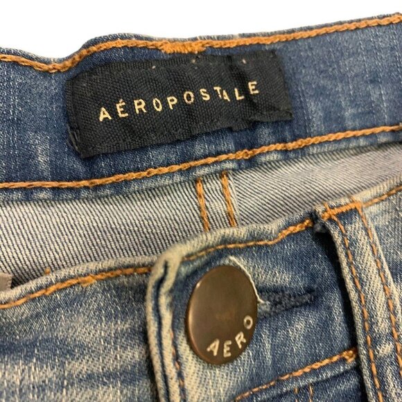 Aeropostale Women's Light Wash Distressed Skinny Flex Effects Jeans HR Size 2 - Picture 3 of 10